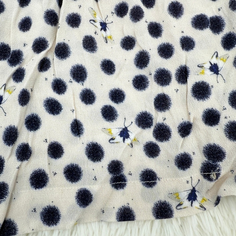 H&M Anna Glover Polka Dot Shorts High Waist Casual Summer Size 8 Chic Summer Fun - Picture 10 of 10